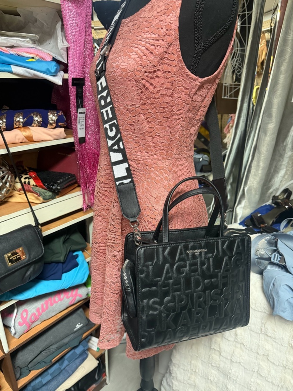 Karl Lagerfeld cross body purse and mini pouch